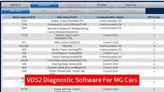 MG Cars Diagnostic Software VDS2 With MG VDI2 Diagnostic Tool Support Remote Install
