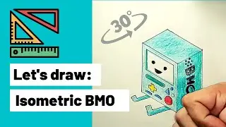 Isometric Drawing: BMO from Adventure Time