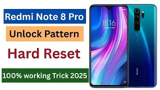 Redmi note 8 pro hard reset 2025| redmi note 8 unlock pattern without pc| note 8 pro hard reset 2025