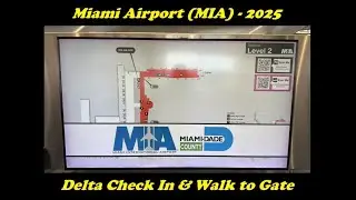 Аэропорт Майами &mdash; трансфер на автобусе, регистрация в Delta, прогулка до выхода на посадку (2025)