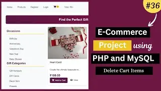 E-Commerce Website Project Using PHP & MySQL | Admin & User Panel | Delete Cart Item - 36