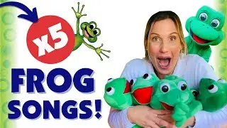 Kids Action Songs - x5 Frog Songs for preschoolers. Movement to music!