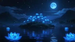 Музыка для глубокого сна 🌌 Голубая луна и Цветочный сад света | Музыка для глубокого сна