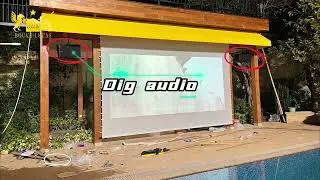 Electric projection screen SC150 with NEC CB4550USL projector case show