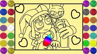 Sand Painting Pomni eat ice cream - The amazing digital circus sand art