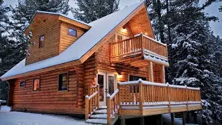 Rustic Log Cabin with Jacuzzi Bathtub in the Adirondack Mountains New York