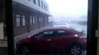 Hail storm in Thurmaston, Leicester