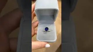 Oval Cut Blue Sapphire Hidden Halo Engagement Ring By Brilani Jewelry