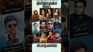 Peddi Movie Cast Fees Revealed! #peddi #ramcharan janhvikapoor# trishakrishnan# actorsalary#