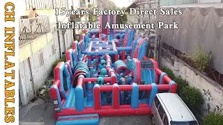 Inflatable superhero theme Park Commercial Playground Equipment Inflatable Theme Park  fun city