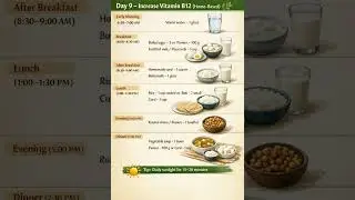 Day-9 Increase Vitamin B12 (new tip) Weight Loss | Diet Plan | Meal Plan
