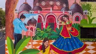 Asian Paints & St+art India Present Donate A Wall | Vadodara, Gujarat | Sanskari Nagari Mural