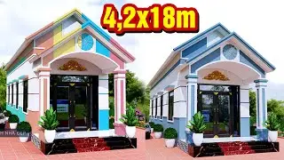 MẪU NHÀ CẤP 4 MÁI THÁI (4,2X18M) CỰC TIẾT KIỆM MÀ VẪN ĐẸP MÊ HỒN