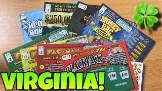 A BUNCH OF COOL TICKETS FROM THE VIRGINIA LOTTERY. $30 Mix.