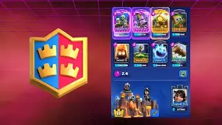 Classic 2v2 Playing In Clash Royal using Hero Mini Pekka sus bush skarmy cycle Deck