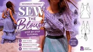 Sew Along: Women&rsquo;s Elegant Open Back Top with Tie Closure, digital sewing pattern guide