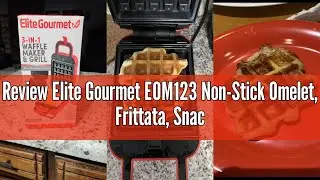 Review Elite Gourmet EOM123 Non-Stick Omelet, Frittata, Snack Pocket Maker, Dessert Maker, 2 Individ