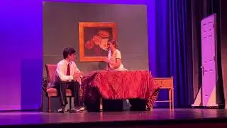Love/Sick by WB SHS Drama Club 11/4/23. Scene: &ldquo;Lunch and Dinner&rdquo; with Bella and Dean
