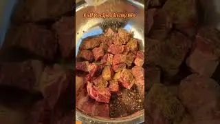 Nothing beats steak bites hot off the grill with fresh chimichurri
