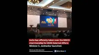 📰 BREAKING NEWS: India Takes Over BRICS Chairmanship for 2026 🇮🇳🌍