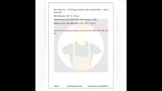 Fire pump design and calculation