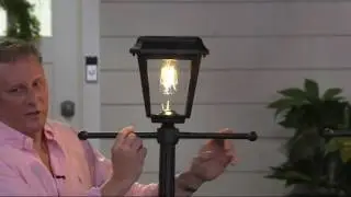 Paradise Solar Post Lamp with Planter on QVC