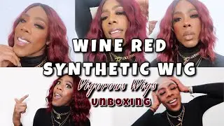 UNBOXING: VIGOROUS WINE RED SHORT WAVE WIG | SHOULDER LENGTH [SYNTHETIC]