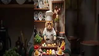 Master Chef Cat in the Italian Kitchen! 🧑&zwj;🍳  #cat #italianfood #catchef  #funnycats #food #cute
