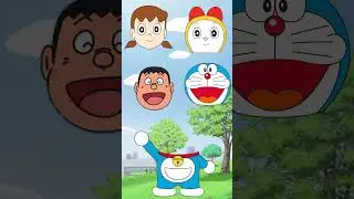 Match The Right Head | Doraemon Face Puzzle | Doraemon Cartoon | Wrong Head Puzzle