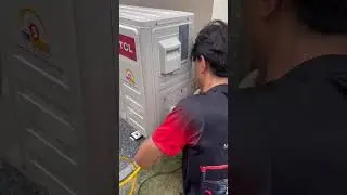 The most professional AC install I have ever seen. #viral #youtubeshorts #fyp 