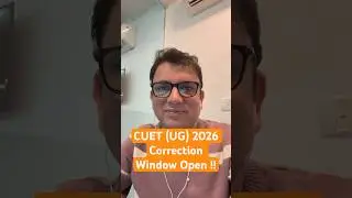 CUET (UG) Correction Window Open !!