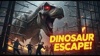 Deadly Dinosaur Attack After Escaping Cage | Movie Scene Explanation #moviejinni