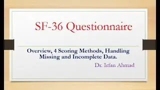 Оценка по SF 36 | SF 36 | SF-36 | Опросник здоровья | #качествожизни #анкета #студенты #обработкаданных