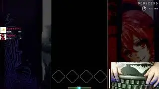 Playing osu!mania (hopefully I get better!! [at the game])