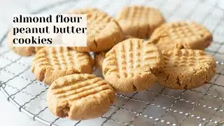 Almond Flour Peanut Butter Cookies - 3 Ingredient, Vegan, & Gluten Free (RECIPE LINK IN DESCRIPTION)