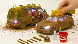 The surreal cleaning process of 1:18 Maybach S380, Vellfire Jeep After Extreme Off-Road Adventure🥵