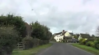 Driving On Evesham Road, Main Street & Atch Lench Road, Church Lench, Evesham, Worcestershire, UK