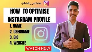 HOW TO OPTIMISE INSTAGRAM PROFILE || DK || AFFILIATE MARKETING #leadsguru #instagram #BRANDING