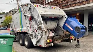 Recology Garbage Truck On Older Rehrigs