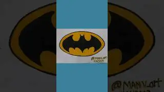 Batman Logo #art #artist #quickart #watercolor #timelapse #shorts #youtubeshorts #batman #flash