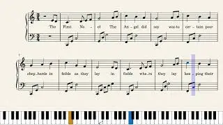 The First Noel – 17th Century English Carol   Easy Piano arr  with lyrics