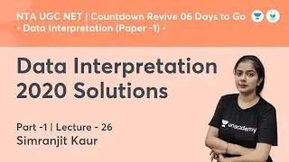 Data Interpretation 2020 Solutions | NTA UGC NET JRF 2021 | by Simranjit Kaur