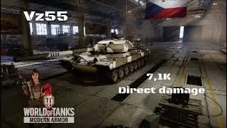 Vz55 in Autov&iacute;a: 7,1K direct damage | World of Tanks | Wot console