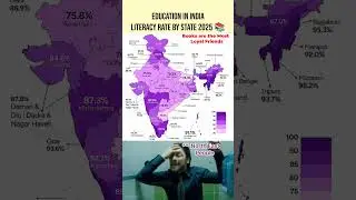 India's Statewise Literacy Rate 2025 🇮🇳📚 #shorts #education