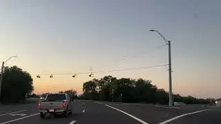 Driving through Lone Oak, Texas Hwy 69 at Sunset - Oct 4, 2024