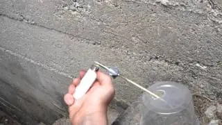 Shooting off Mini Rocket- Fire Surprise Slow-Mo