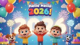 Happy New Year 2026 🎉 | Kids Cartoon Song | 3D Baby & Animals Dance