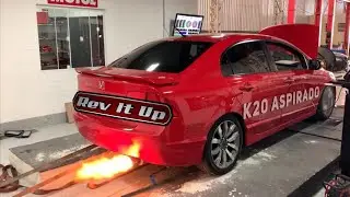 Civic Si K20 Aspirado no Dinam&ocirc;metro SERVITEC da MR Garage
