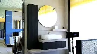 Mobile bagno sospeso moderno con lavabo d'appoggio cassetto e anta - Best Quality