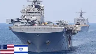 ВМС США, Израиль. Десантный корабль USS Bataan LHD-5 движется в Средиземное море.